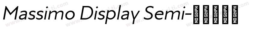 Massimo Display Semi字体转换